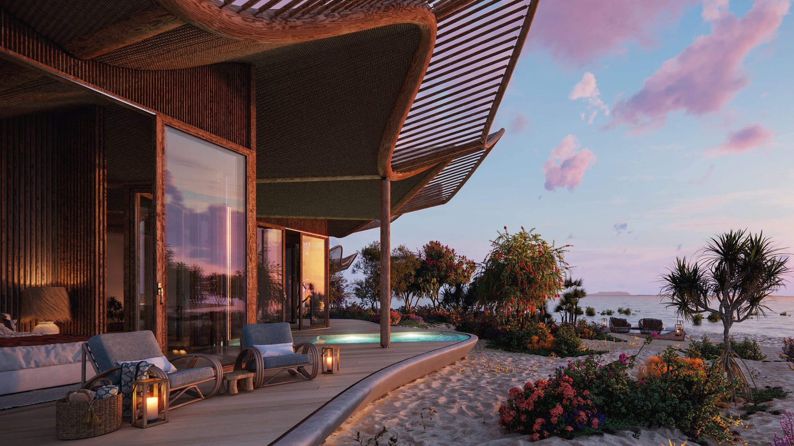 The Equinox Founding Partners supported Foster+Partners in developing the sustainability concept for the Coral Bloom Resort masterplan on Shurayrah Island.