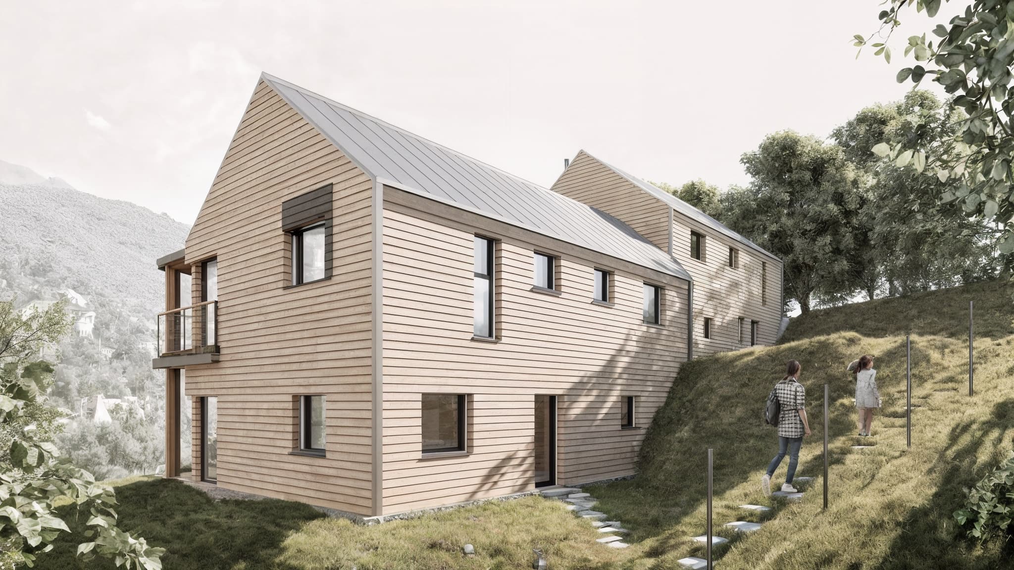 panoramic family house