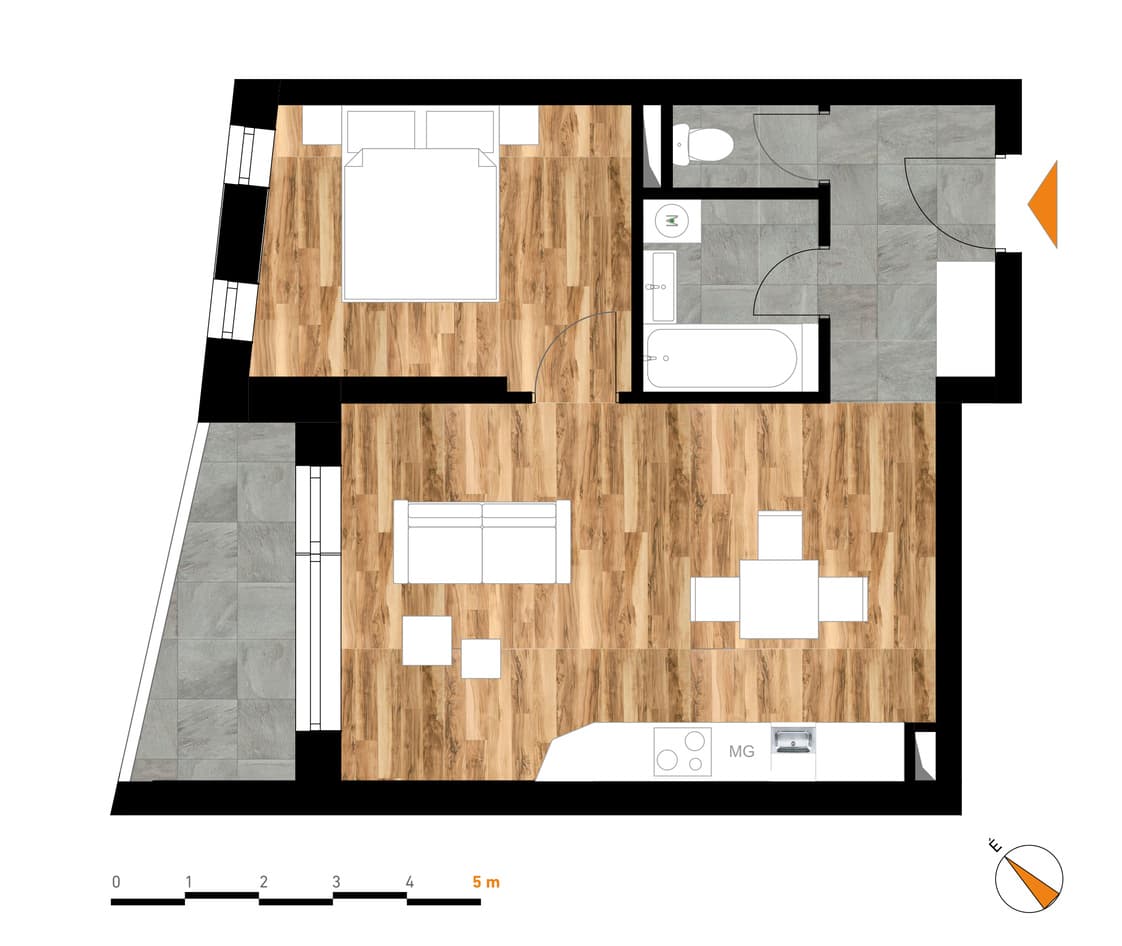 Equinox Founding Partner Bálint was the lead designer and project manager of this 35-unit apartment building in Budapest, Hungary.